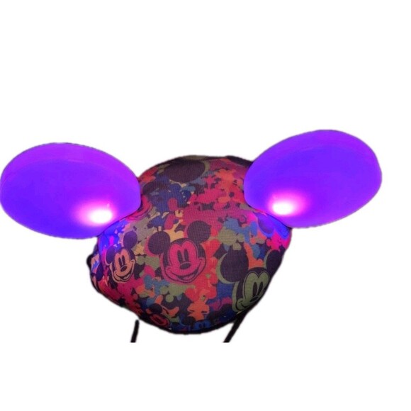 MICKEY MOUSE LIGHT UP EARS Glow The Show DISNEY PARKS World of Color Hat - Picture 2 of 7